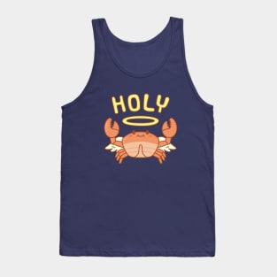 Cute Angel Wings Halo Holy Crab Pun Tank Top